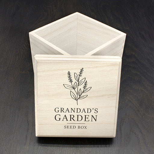 Personalised Gardener's Wooden Seed Box - Bouquet