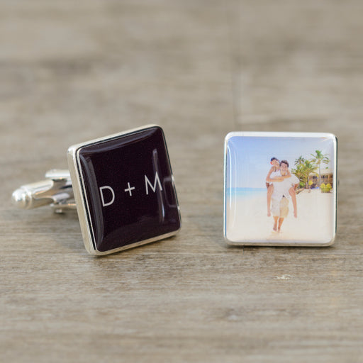 Personalised Initials And Photo Cufflinks - Myhappymoments.co.uk