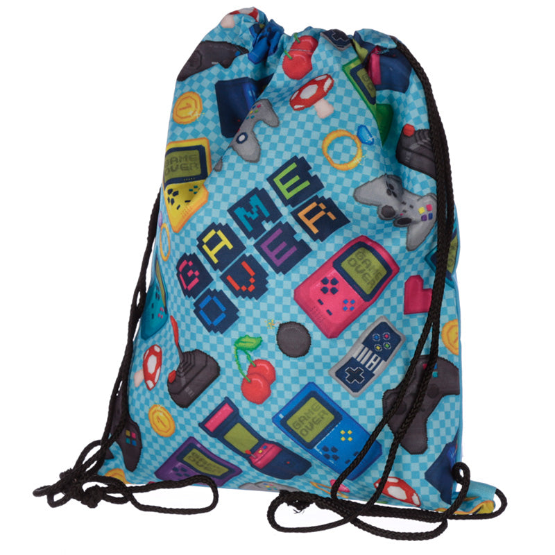 Retro Gaming Drawstring Bag - Myhappymoments.co.uk