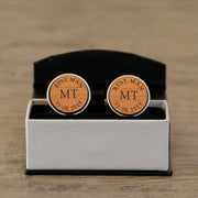 Engraved Best Man Wooden Cufflinks