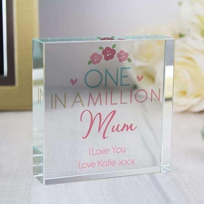Personalised One in a Million Large Crystal Token - Myhappymoments.co.uk