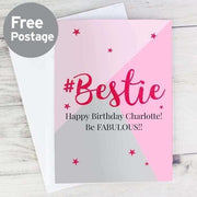 Personalised #Bestie Card - Myhappymoments.co.uk