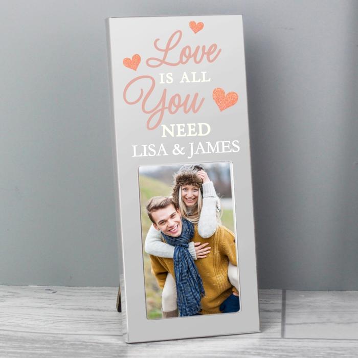 Personalised Love is All You Need Photo Frame 2x3 - Myhappymoments.co.uk