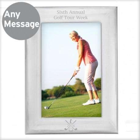 Personalised Silver Golf 6x4 Photo Frame - Myhappymoments.co.uk
