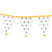 White All Over Bee Print Fabric Bunting