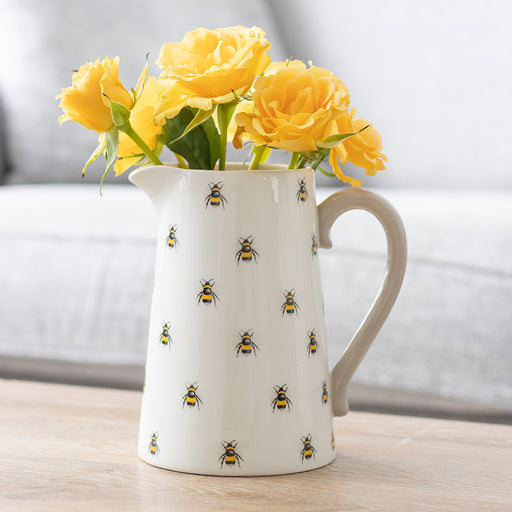 Bee Ceramic Flower Jug Vase