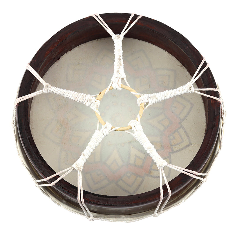 Large Patterned Shamanic Drum