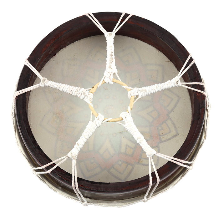 Large Patterned Shamanic Drum