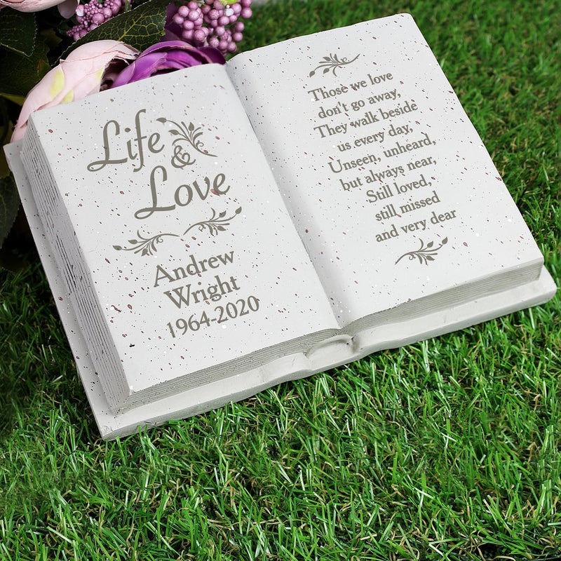 Personalised Graveside Life & Love Memorial Book