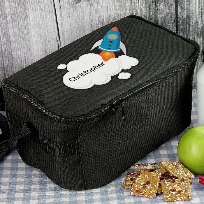 Personalised Kids Rocket Lunch Bag - Myhappymoments.co.uk