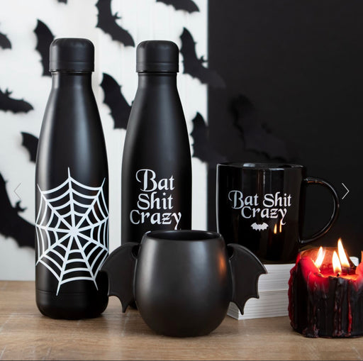 Spiderweb Metal Water Bottle - Gothic Themed Gift