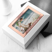 Personalised White & Rose Gold Photo Jewellery Box - Myhappymoments.co.uk