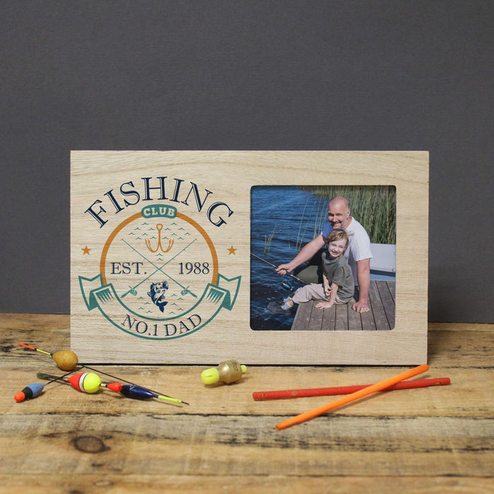 Personalised Fishing Club Photo Frame - Myhappymoments.co.uk