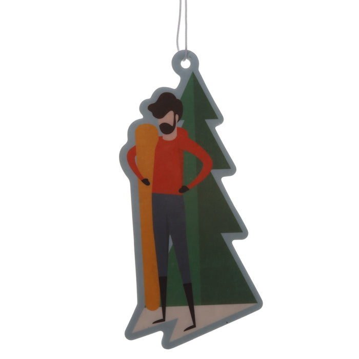Snowboarder Mint Scented Car Air Freshener