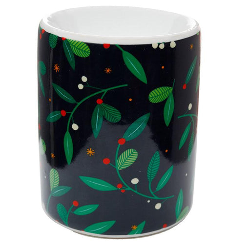 Mistletoe & Winter Berries Christmas Printed Ceramic Oil Burner