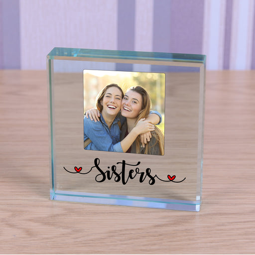 Photo Glass Token - Sisters Keepsake Gift