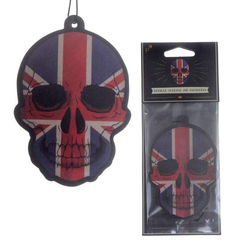 Union Jack Skull Design Vanilla Scented Air Freshener - Myhappymoments.co.uk