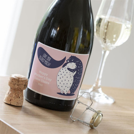 Personalised Love You Beary Much Prosecco Bottle