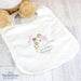 Personalised The Snowman and The Snowdog My 1st Christmas Pink Baby Bib - Myhappymoments.co.uk