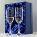 Personalised Silver Anniversary Pair of Flutes Glasses With Gift Box - Myhappymoments.co.uk