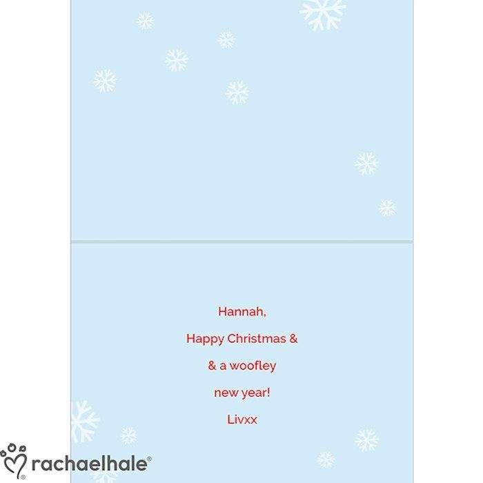 Personalised Rachael Hale Christmas Bah Hum Pug Card - Myhappymoments.co.uk