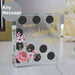 Personalised Floral Dot Large Crystal Token - Presented In A Black Gift Box - Myhappymoments.co.uk