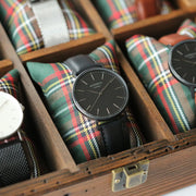 Handwriting Engraving Men's Minimalist Watch With Jet Black Strap