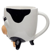 Novelty Cow Upside Down Ceramic Shaped Mug