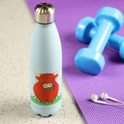 Highland Coo Cow Insulated Drinks Bottle 500ml