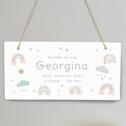 Personalised Rainbow Wooden Sign