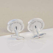 Personalised Cufflinks Daddy Custom - Love You To The Moon And Back Earth