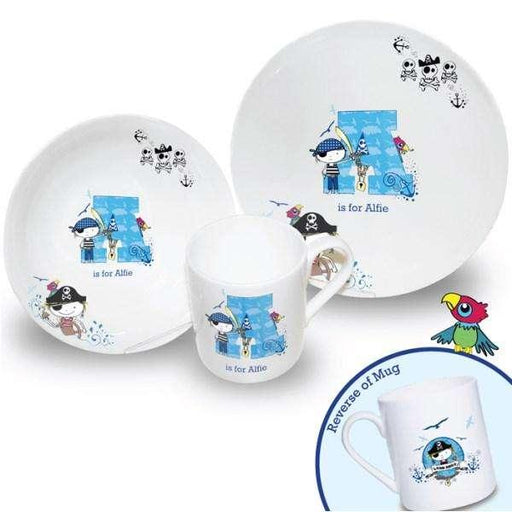 Personalised Pirate Letter Breakfast Set - Myhappymoments.co.uk