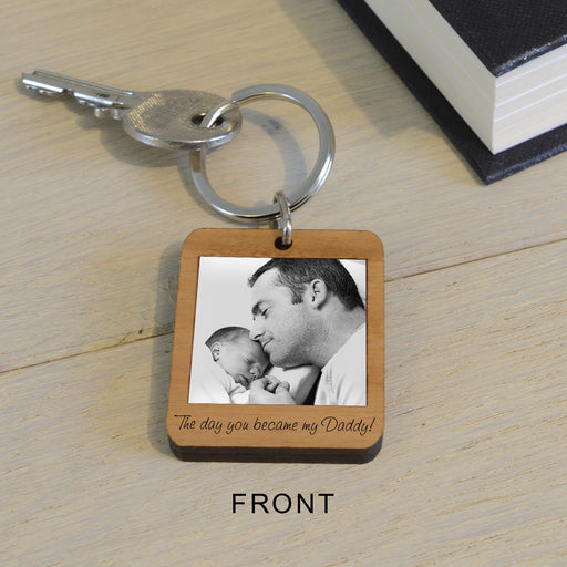 Personalised The Day You Became My Daddy Keyring