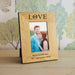 Personalised Love Photo Frame Oak Wood - Myhappymoments.co.uk