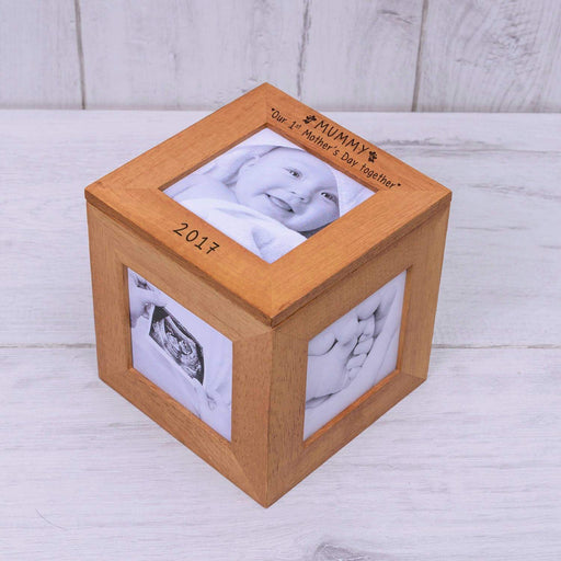 Personalised Mummy Our 1st Mothers Day Together Photo Box Cube - Myhappymoments.co.uk