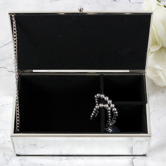Personalised Any Message Mirrored Jewellery Box - Myhappymoments.co.uk