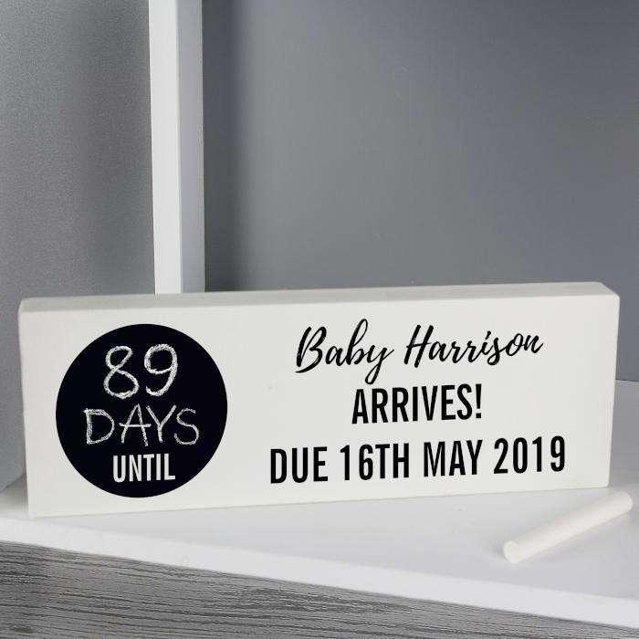 Personalised Countdown Wooden Block Sign - Myhappymoments.co.uk