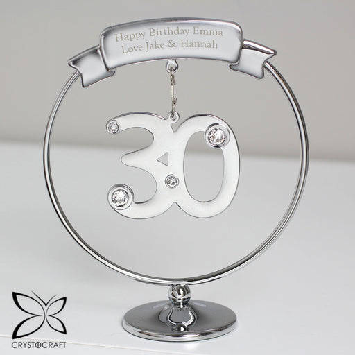 Personalised Crystocraft 30th Birthday Ornament