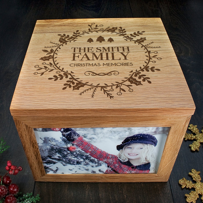 Personalised Christmas Memory Box - Traditional Design