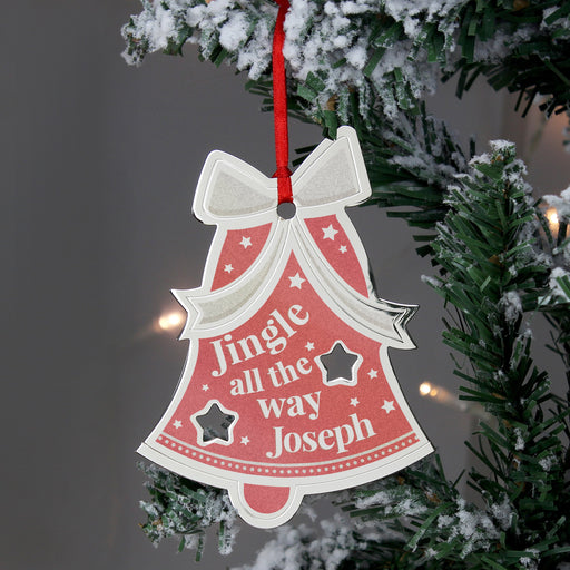Personalised Jingle All The Way Bell Metal Christmas Decoration