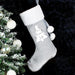 Personalised Christmas Tree Luxury Silver Grey Christmas Stocking