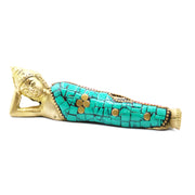 Hand Crafted Brass Reclining Buddha Figurine