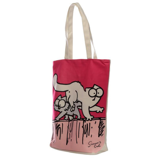 New Pink Simon's Cat Cotton Bag with Zip and Lining