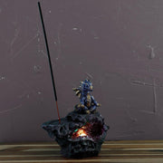 Elements Yoga Dragon LED Crystal Cave Ashcatcher Incense Stick Burner