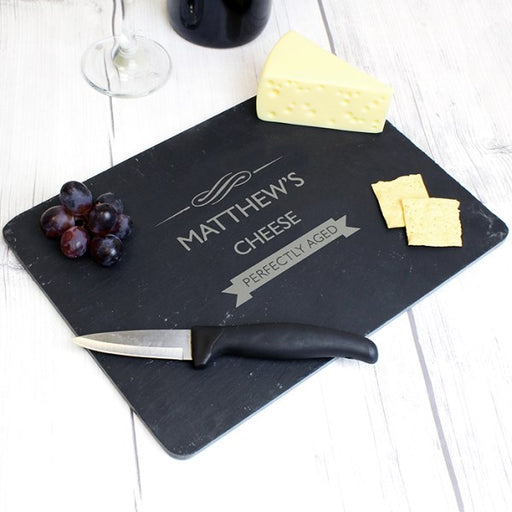 Personalised Perfectly Aged Slate Cheese Board - Myhappymoments.co.uk