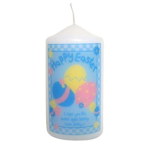 Personalised Happy Easter Eggs Candle - Myhappymoments.co.uk