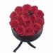 Soap Flower Gift Bouquet In Box - 14 Red Roses - Round