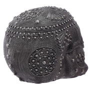 Silver Beaded Skull Head Large Ornament