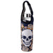 Skulls & Roses Reusable Glass Water Bottle with Protective Neoprene Sleeve with Strap