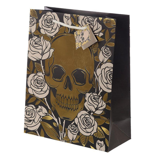 Skulls & Roses Metallic Large Gift Bag